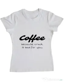 Tricou ADLER dama Coffee Alb
