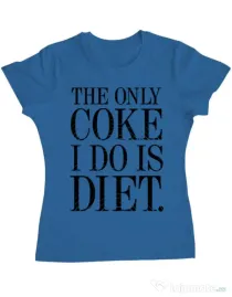Tricou ADLER dama Diet coke Albastru azuriu