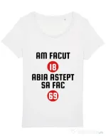 Tricou STANLEY STELLA dama Am facut 18 ani Alb