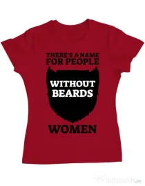 Tricou ADLER dama People without beards Rosu