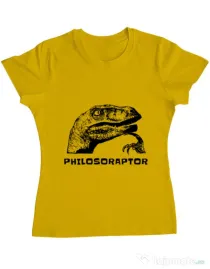 Tricou ADLER dama Philosoraptor Galben