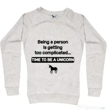Bluza ADLER dama Time to be a unicorn Migdala melanj