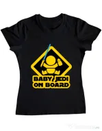 Tricou ADLER dama Baby Jedi Negru