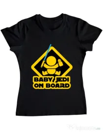 Tricou ADLER dama Baby Jedi Negru
