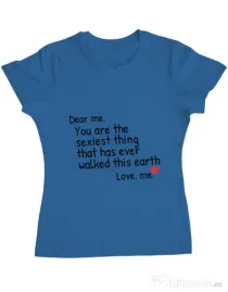 Tricou ADLER dama Dear me Albastru azuriu