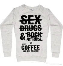 Bluza ADLER dama Just coffee for me Migdala melanj