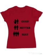 Tricou ADLER dama Good better best Rosu