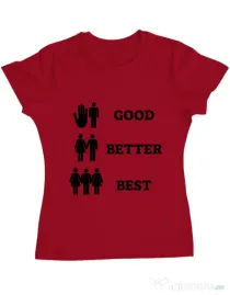 Tricou ADLER dama Good better best Rosu