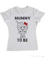 Tricou ADLER dama Mummy to be girl Alb