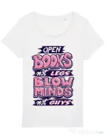 Tricou STANLEY STELLA dama Open books Alb