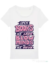 Tricou STANLEY STELLA dama Open books Alb