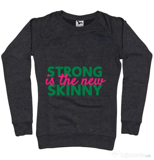 Bluza ADLER dama Strong is the new skinny Negru melanj