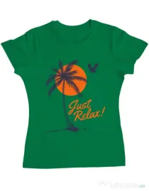 Tricou ADLER dama Just relax Verde mediu