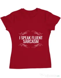Tricou ADLER dama Sarcasm Rosu