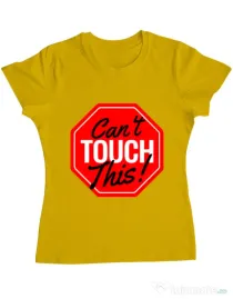 Tricou ADLER dama Can’t touch this Galben