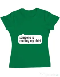 Tricou ADLER dama Reading my shirt Verde mediu