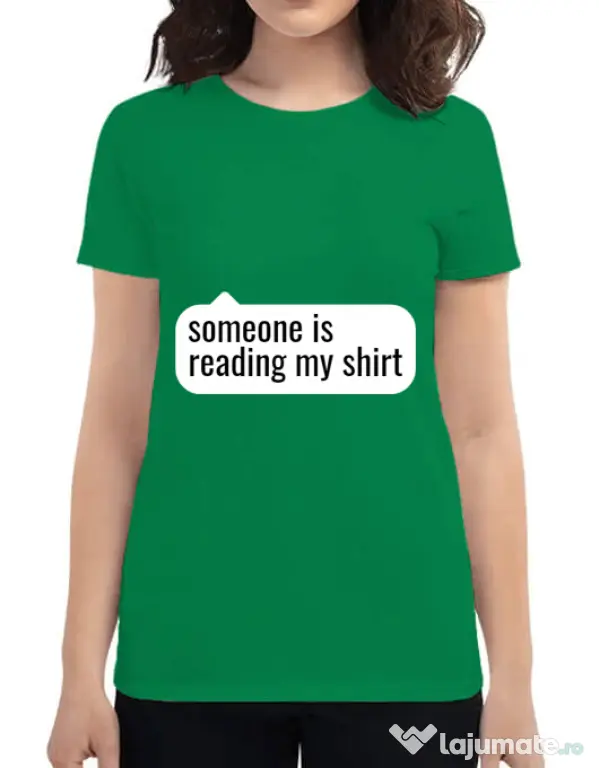 Tricou ADLER dama Reading my shirt Verde mediu