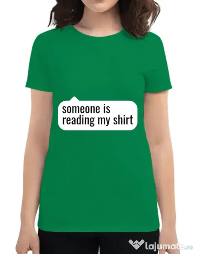 Tricou ADLER dama Reading my shirt Verde mediu