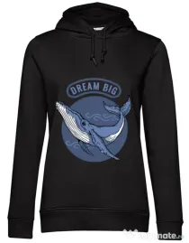 Hoodie dama cu gluga Dream big Negru