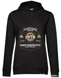 Hoodie dama cu gluga Vintage since Negru