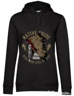 Hoodie dama cu gluga Native pride Negru