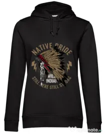 Hoodie dama cu gluga Native pride Negru