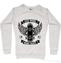 Bluza ADLER dama Less work more skate Migdala melanj