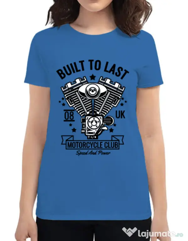 Tricou ADLER dama Built to last Albastru azuriu