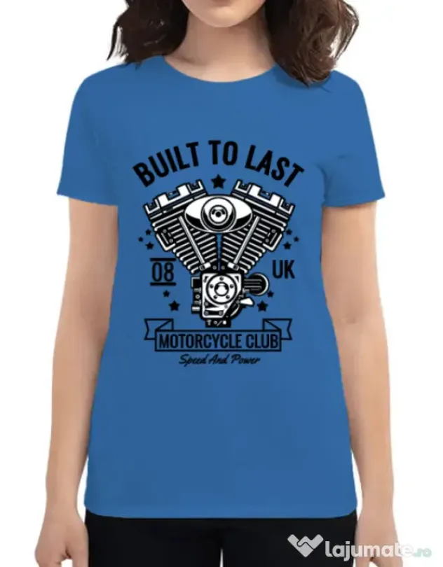 Tricou ADLER dama Built to last Albastru azuriu