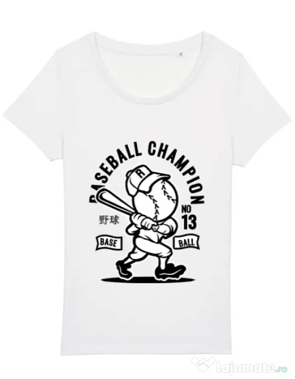 Tricou STANLEY STELLA dama Baseball Champion Alb