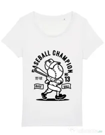 Tricou STANLEY STELLA dama Baseball Champion Alb