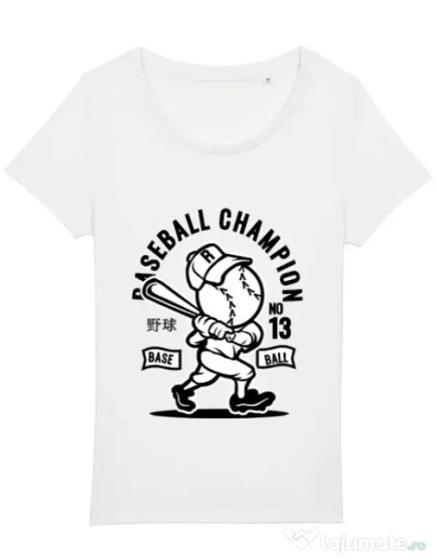 Tricou STANLEY STELLA dama Baseball Champion Alb