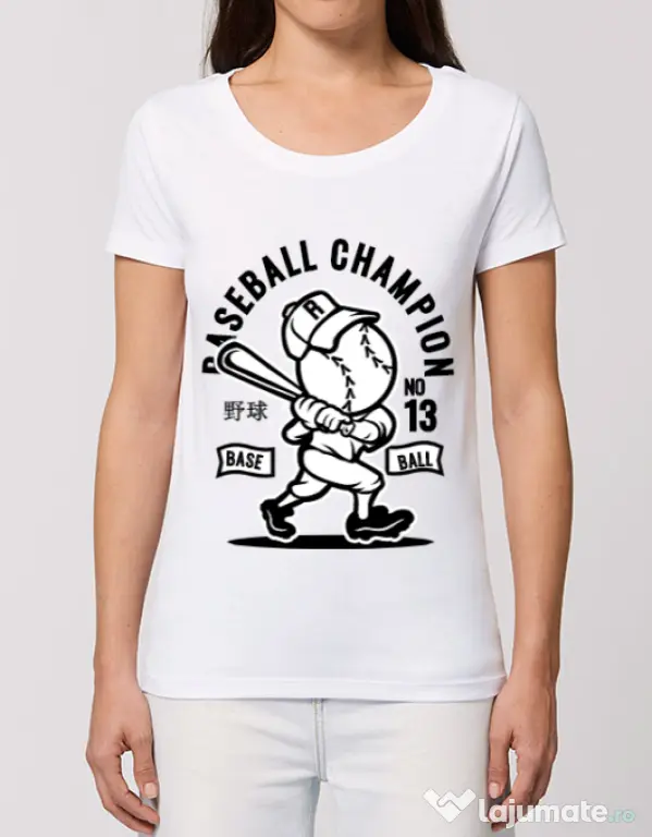 Tricou STANLEY STELLA dama Baseball Champion Alb