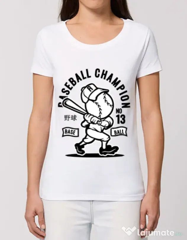 Tricou STANLEY STELLA dama Baseball Champion Alb