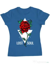 Tricou ADLER dama Lost soul Albastru azuriu