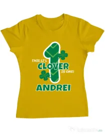 Tricou ADLER dama Little clover Galben