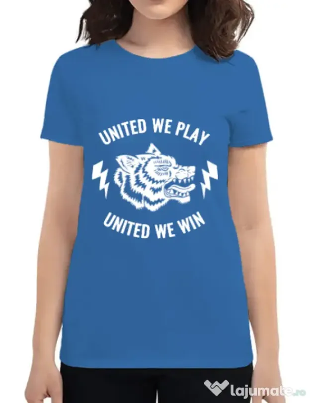 Tricou ADLER dama United we play Albastru azuriu