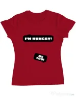 Tricou ADLER dama Hungry Mommy Rosu