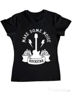 Tricou ADLER dama Make some noise Negru