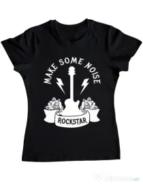 Tricou ADLER dama Make some noise Negru