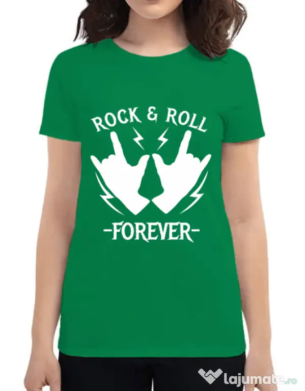 Tricou ADLER dama Rock and roll Verde mediu