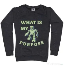 Bluza ADLER dama What is my purpose Negru melanj