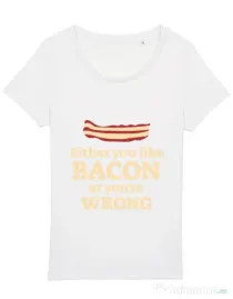 Tricou STANLEY STELLA dama Bacon lover Alb