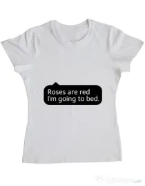 Tricou ADLER dama Roses are red Alb