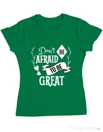 Tricou ADLER dama Be great Verde mediu