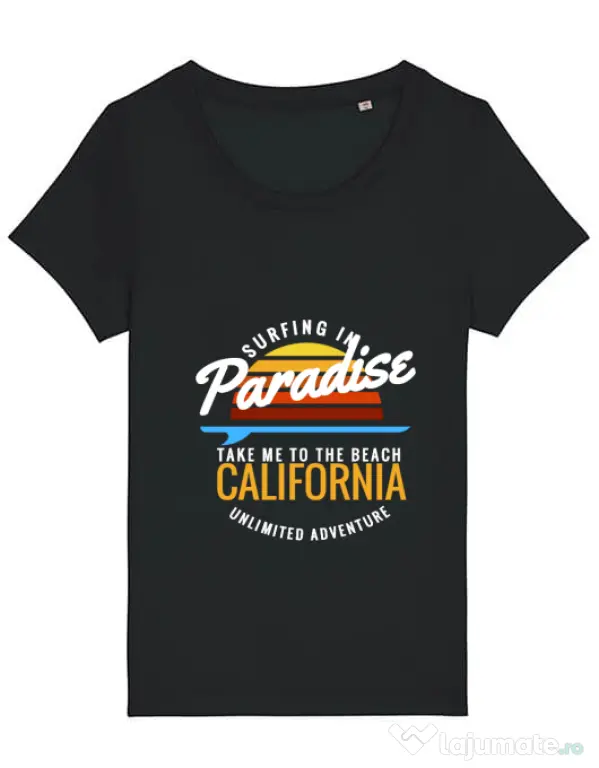 Tricou STANLEY STELLA dama Surfing in paradise Negru
