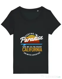 Tricou STANLEY STELLA dama Surfing in paradise Negru
