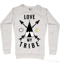 Bluza ADLER dama Love my tribe Migdala melanj