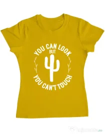 Tricou ADLER dama You can’t touch Galben