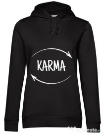 Hoodie dama cu gluga Karma Negru